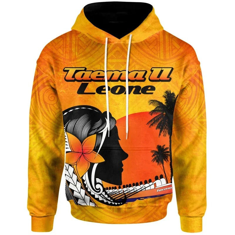 American Samoa Graphic Hoodie Personalised Polynesian Flag Print Hooded Sweatshirt with Drawstring for Casual Wear
